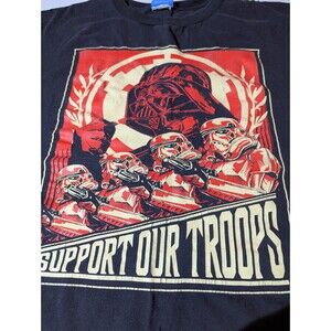 Vintage 2000s Y2K Star Wars Darth Vader Stormtroopers Support Troops T-Shirt, XL